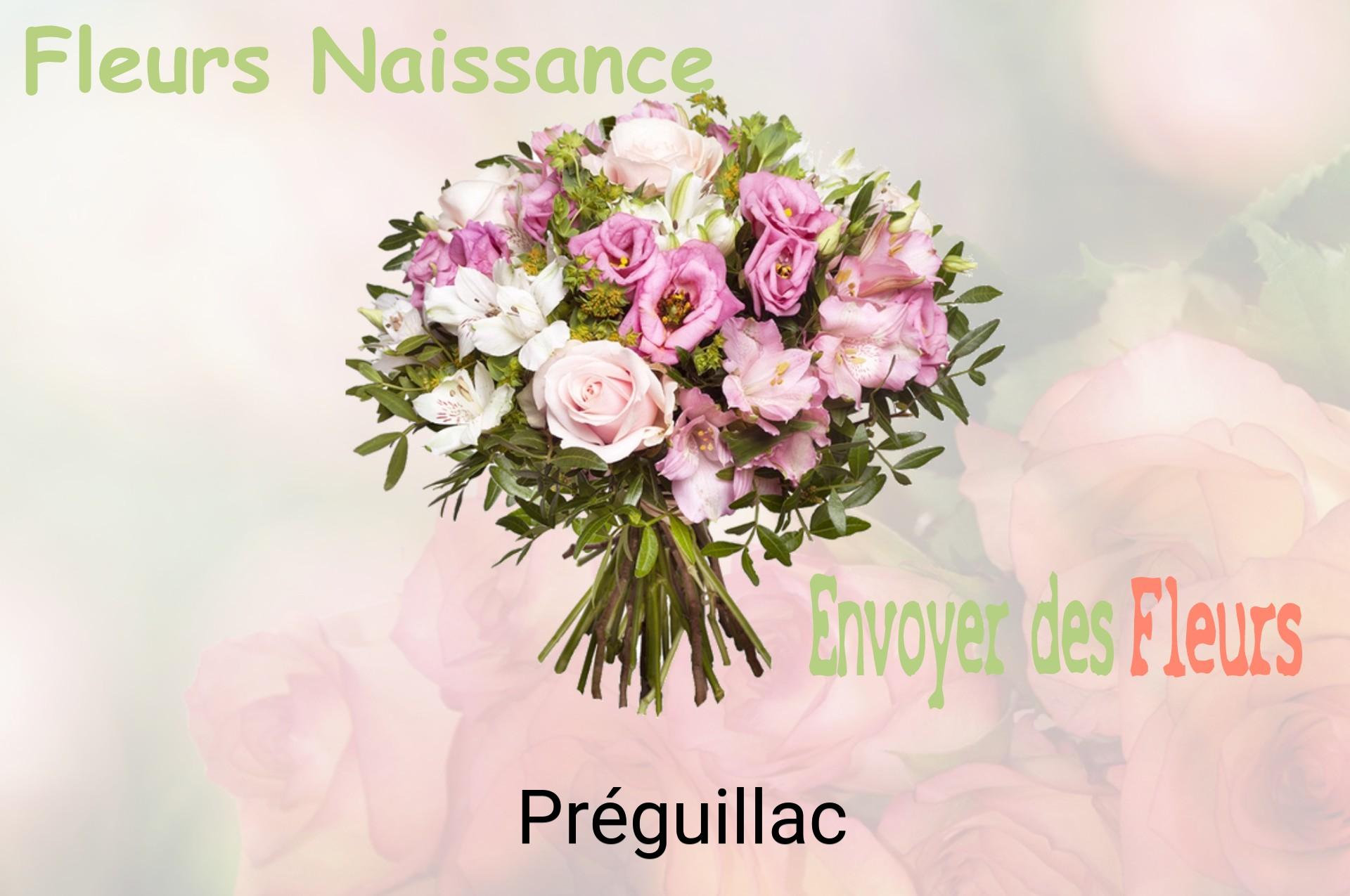Bouquet de fleurs de naissance livré à Préguillac