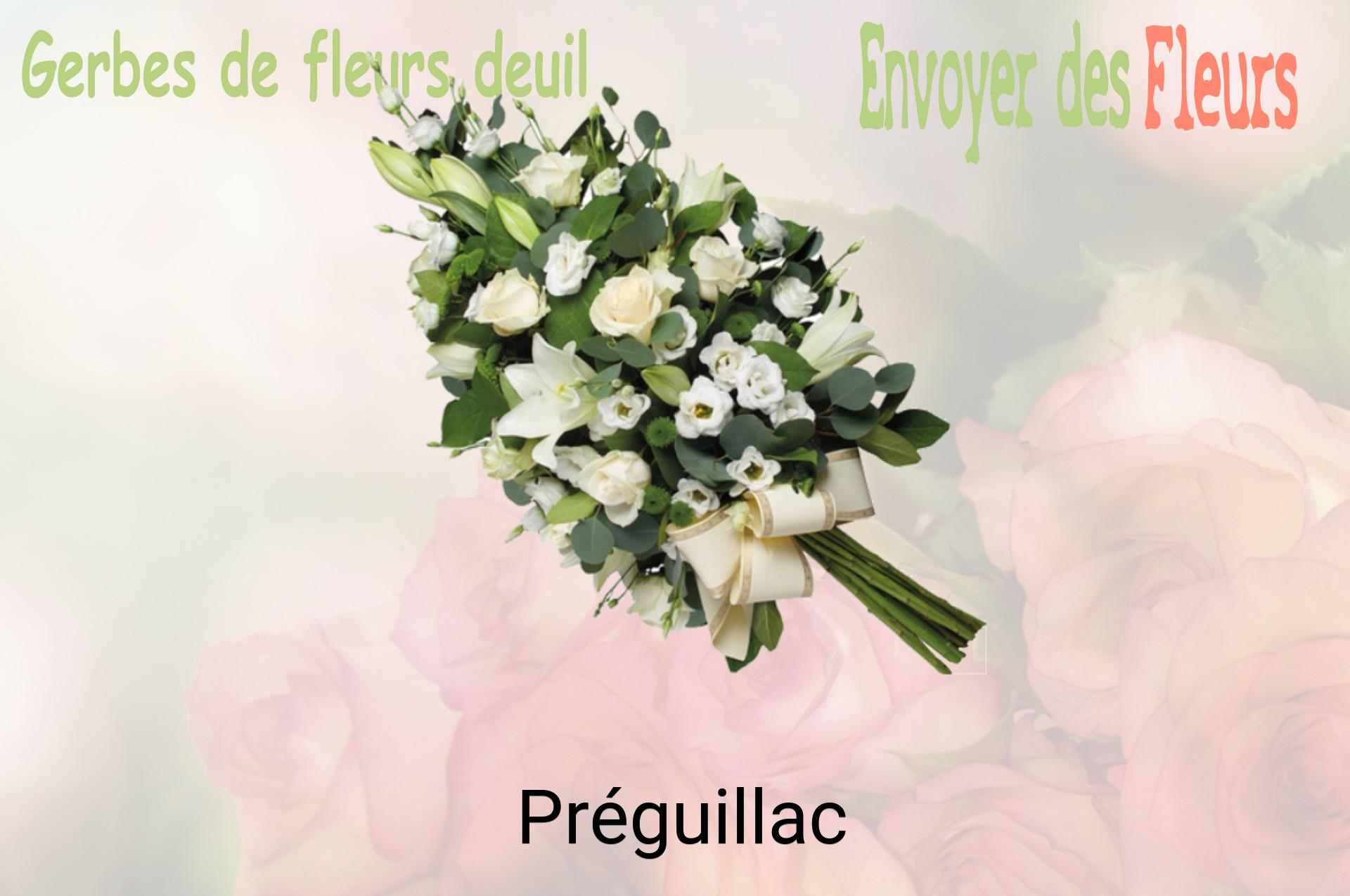Gerbe de fleurs de deuil livrée à Préguillac